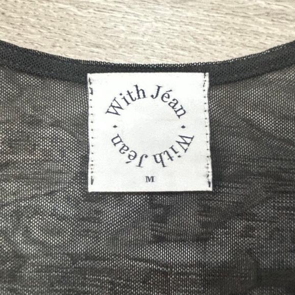 With Jéan Black Mesh Corset Mini Dress Long Sleeve Size M - Picture 8 of 11